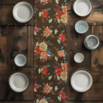 Fall Bouquet Table Runner – Autumn Floral Dining Decor, Thanksgiving, Rustic Farmhouse Style