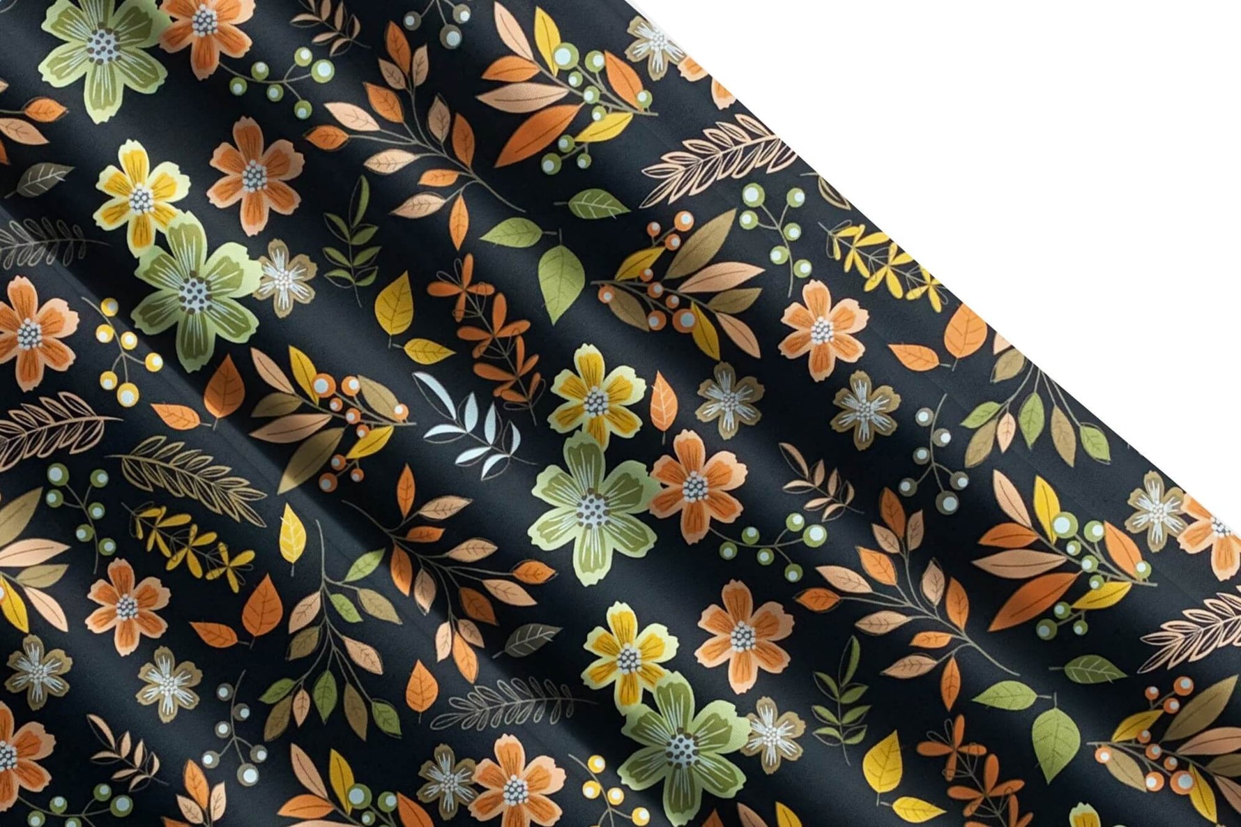 Fall Colors Valances and Cafe Curtains - Autumn Floral