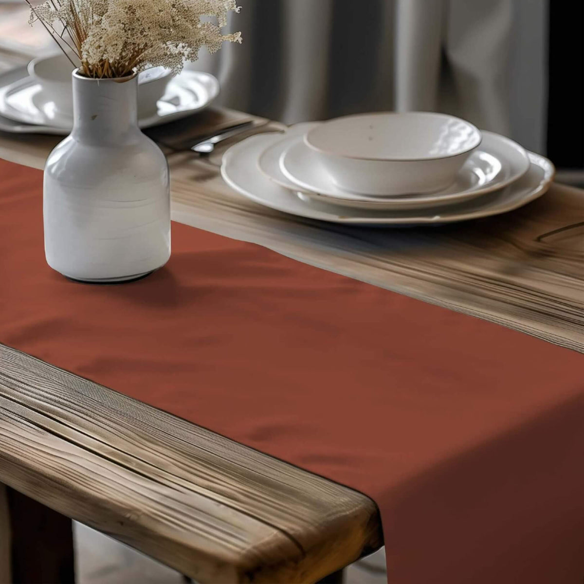 Fall Orange Table Runners and Placemats – Melon, Rust, Spice & Cinnamon