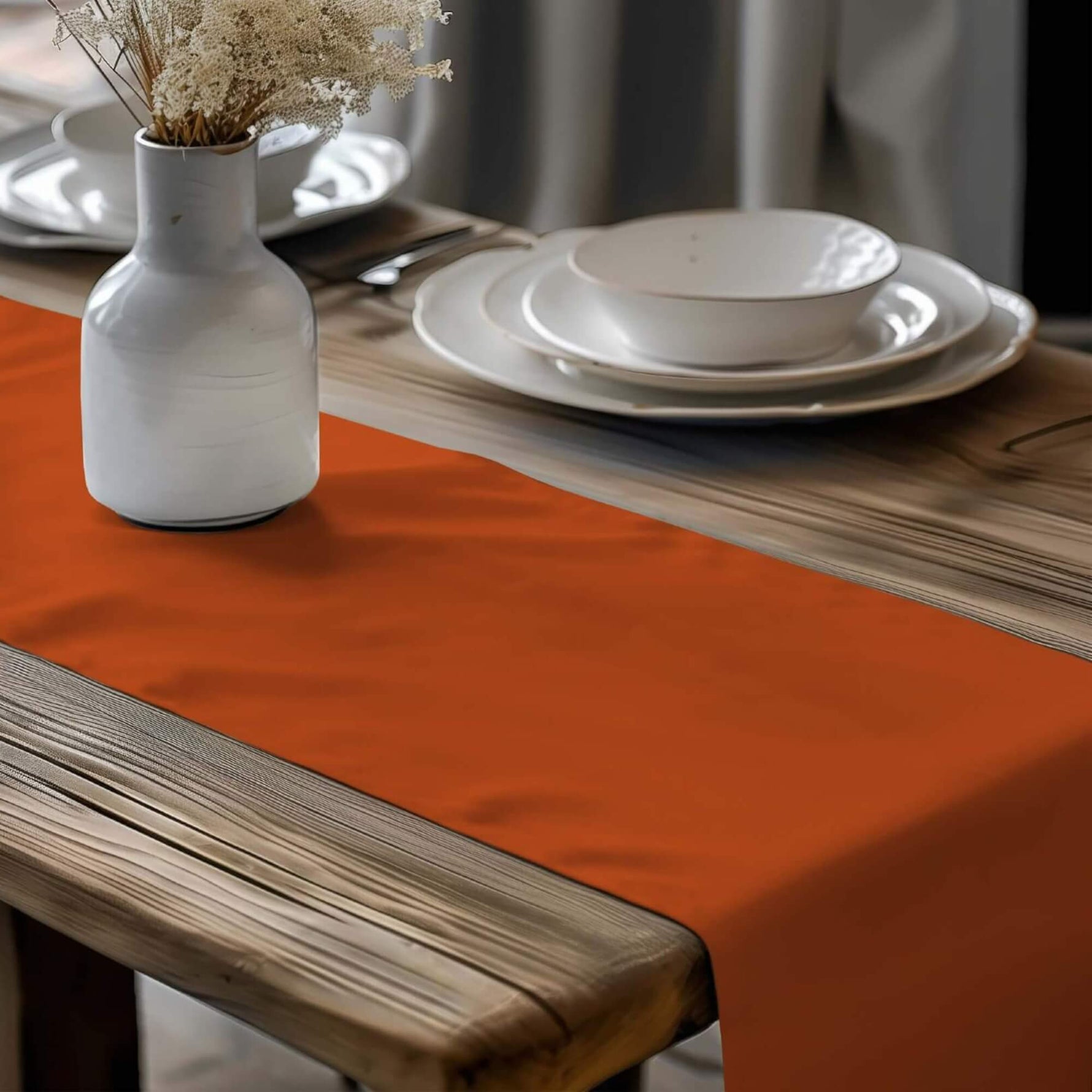 Fall Orange Table Runners and Placemats – Melon, Rust, Spice & Cinnamon