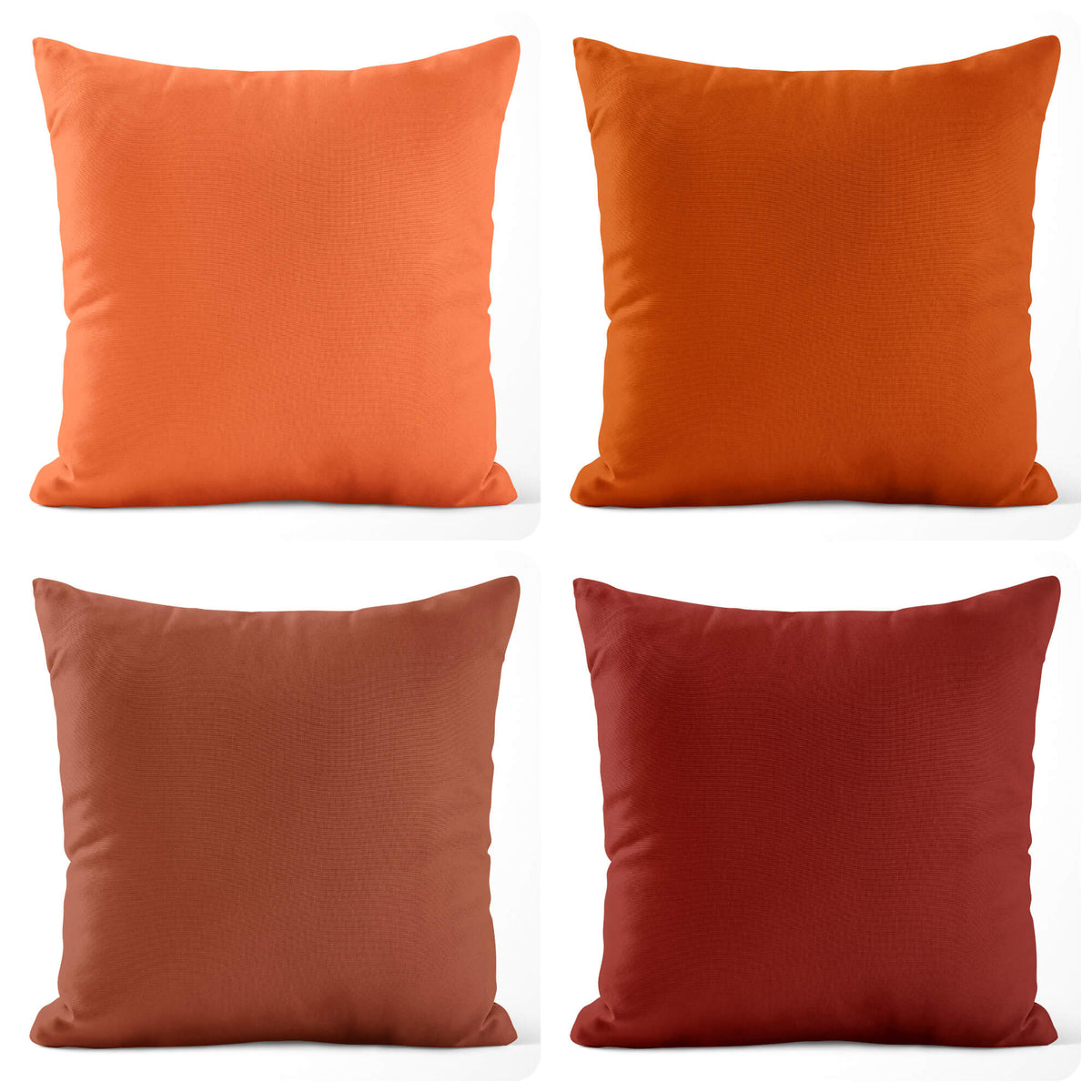 Fall Pillow Covers and Euro Shams – Rust, Spice & Orange Cotton Options