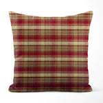 Farmhouse Plaid Pillow Covers and Euro Shams – Brown, Red & Tan