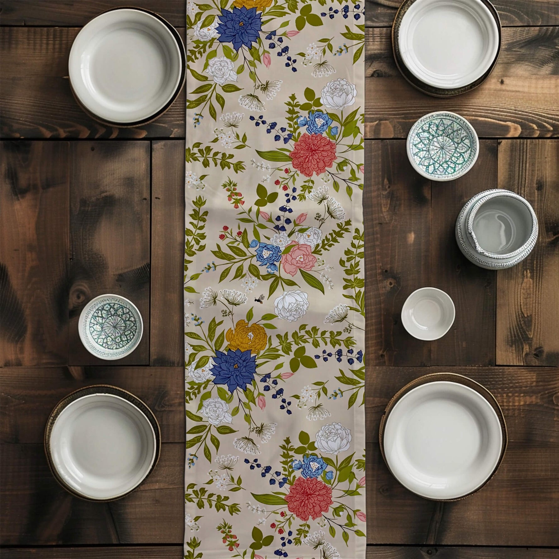 Floral Botanical Table Runners and Placemats – Enchantment