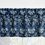 Floral Damask Valances and Tier Curtains – Kelmscott Blue or Rose Gold