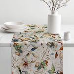Floral Table Runners – Cream or Brown Botanical Design