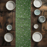Floral Table Runners – Green or Blue Botanical Design