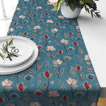 Floral Table Runners – Green or Blue Botanical Design