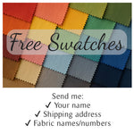 Color swatches with text overlay for free swatches offer