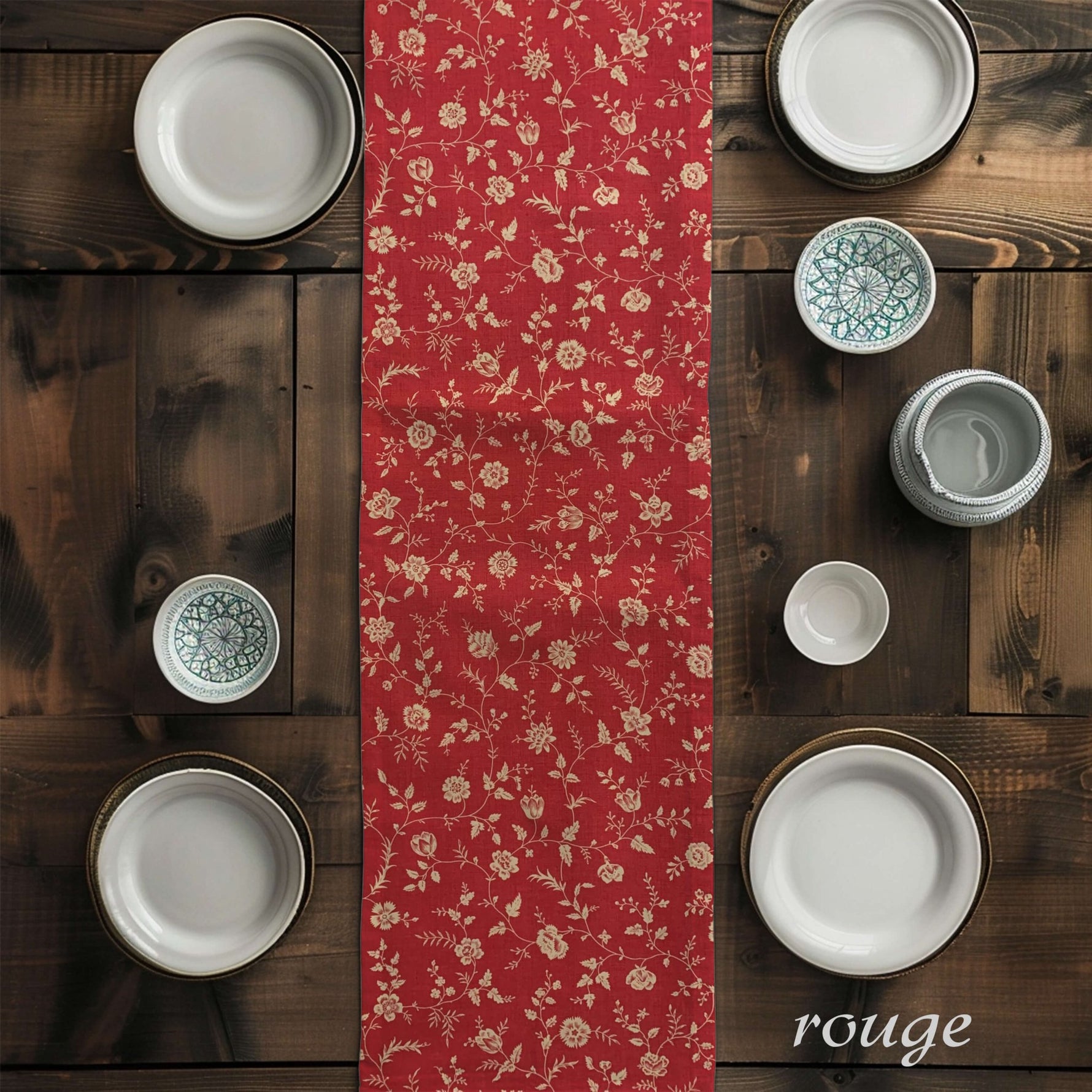 French Country Table Runners & Placemats – Etonnante Florals Toile