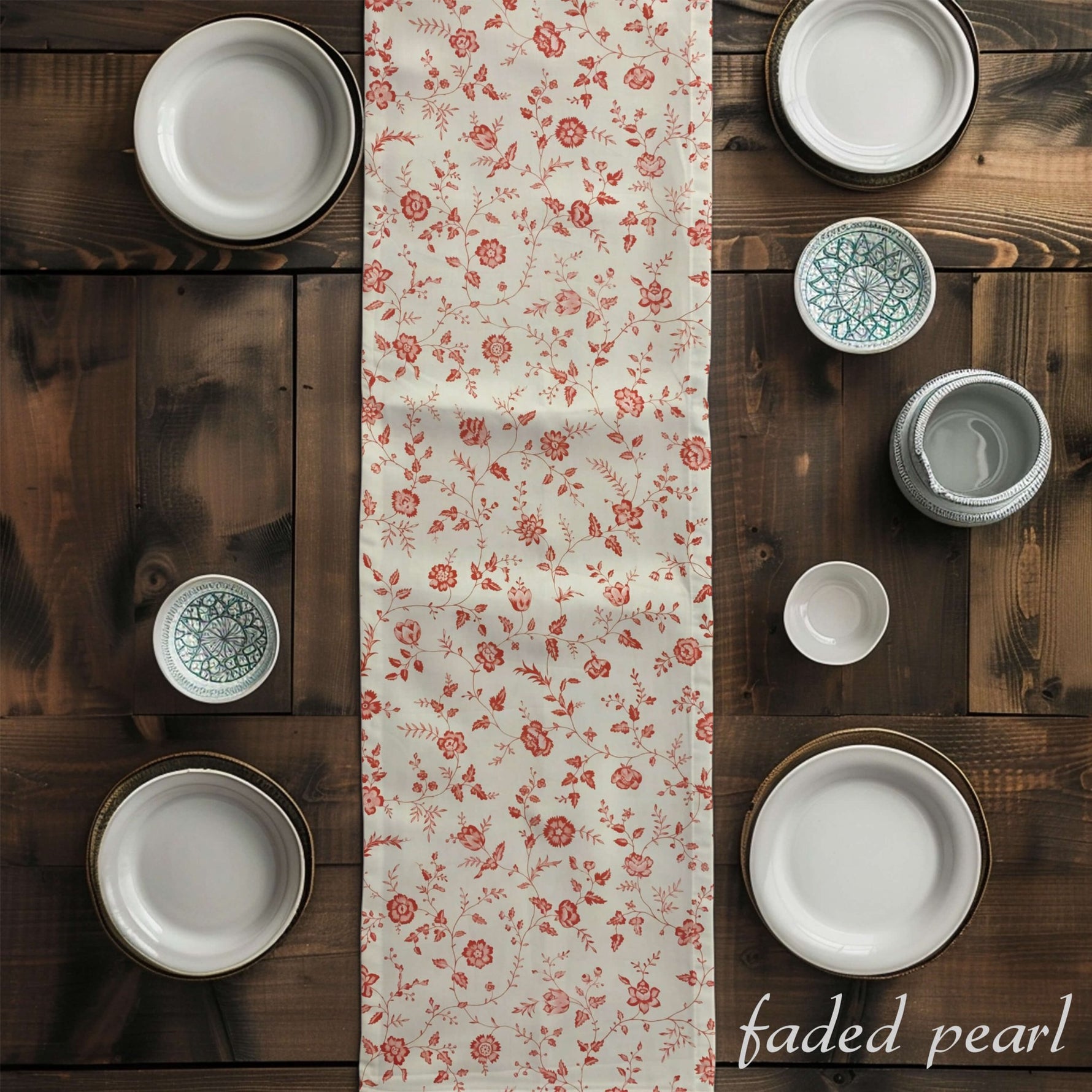 French Country Table Runners & Placemats – Etonnante Florals Toile