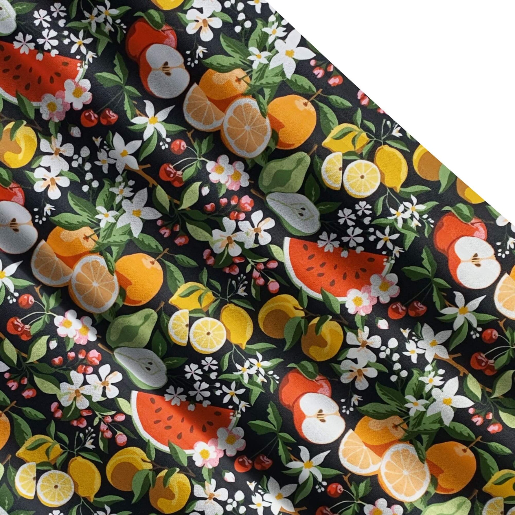 Fruit Medley Rod Pocket Kitchen Valances and Cafe Curtains