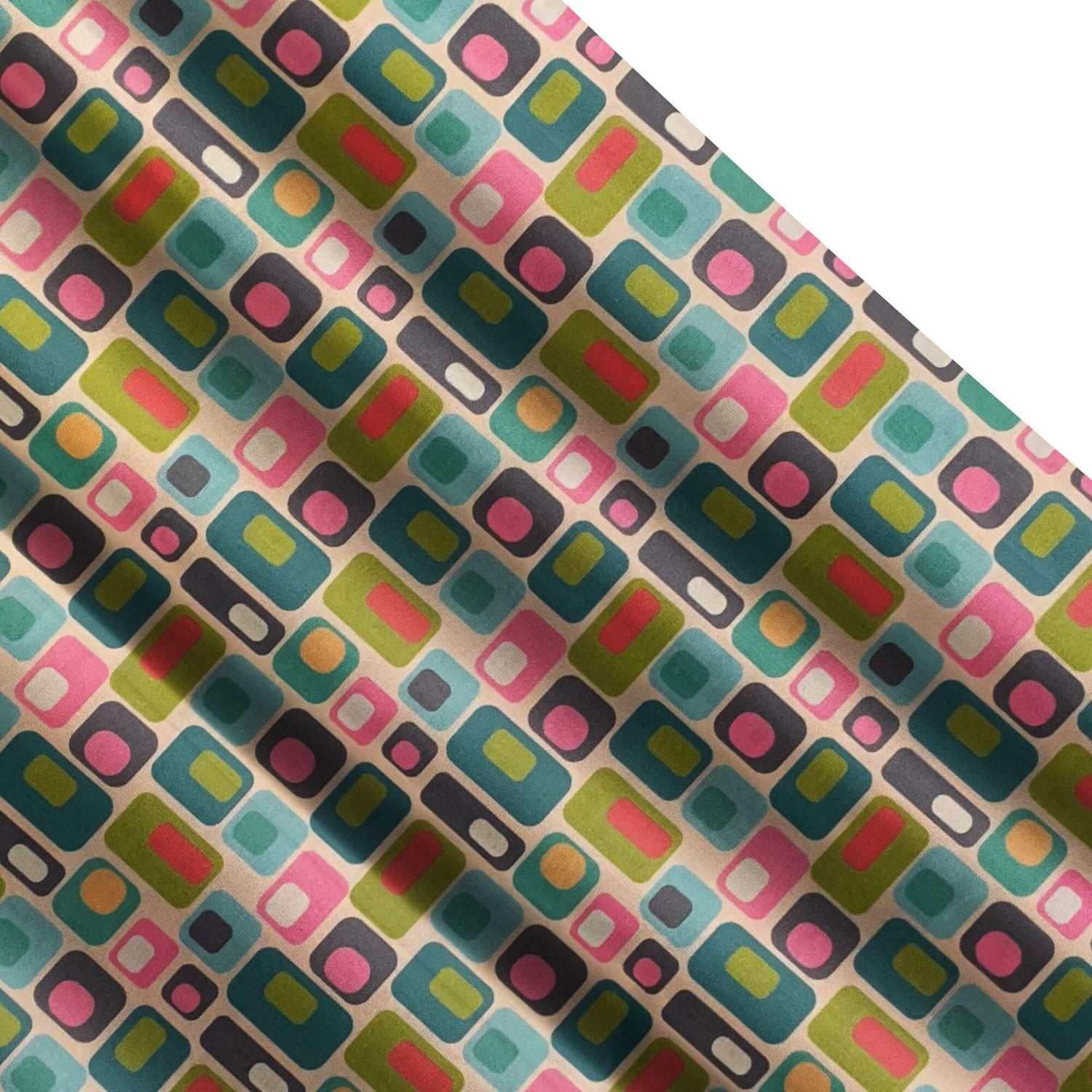 Geometric II Retro Valances Cafe and Curtains Mid-Century Style