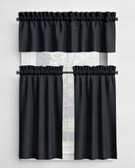 Gray and Black Valances and Cafe Curtains - Stone, Slate, Charcoal