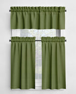 Green Cotton Cafe Curtains & Valances – Pistachio, Cactus, Pine