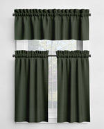 Green Cotton Cafe Curtains & Valances – Pistachio, Cactus, Pine