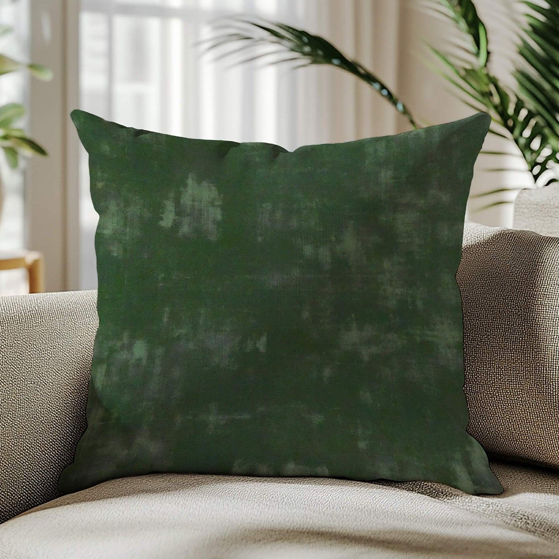 Green Grunge Pillow Covers and Euro Shams – Apple & Spruce Abstract