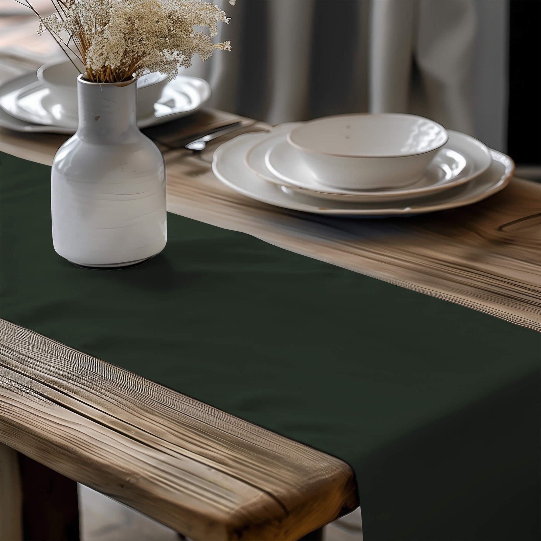 Green Table Runners and Placemats – Mint, Prairie, Topiary & Hunter