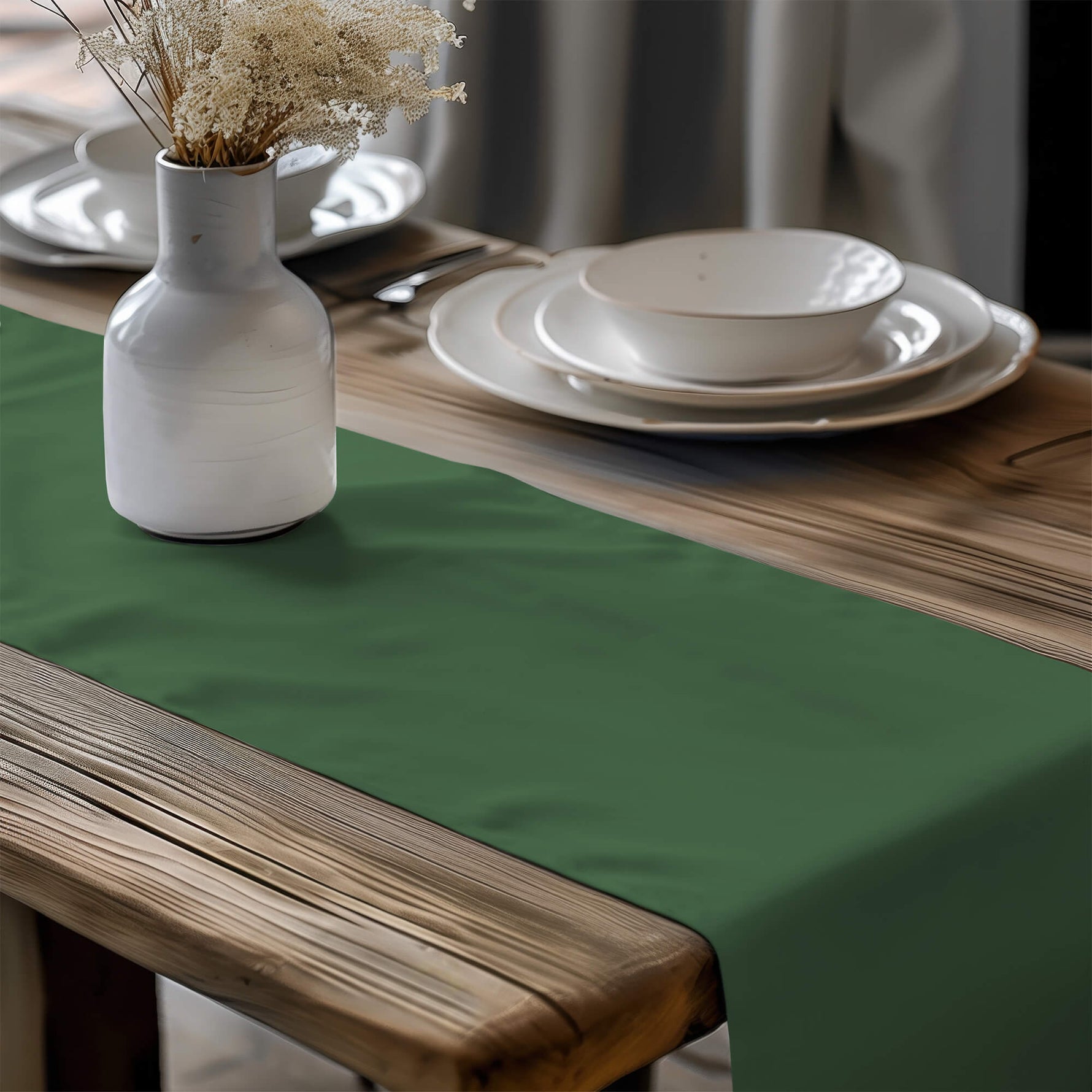 Green Table Runners and Placemats – Mint, Prairie, Topiary & Hunter