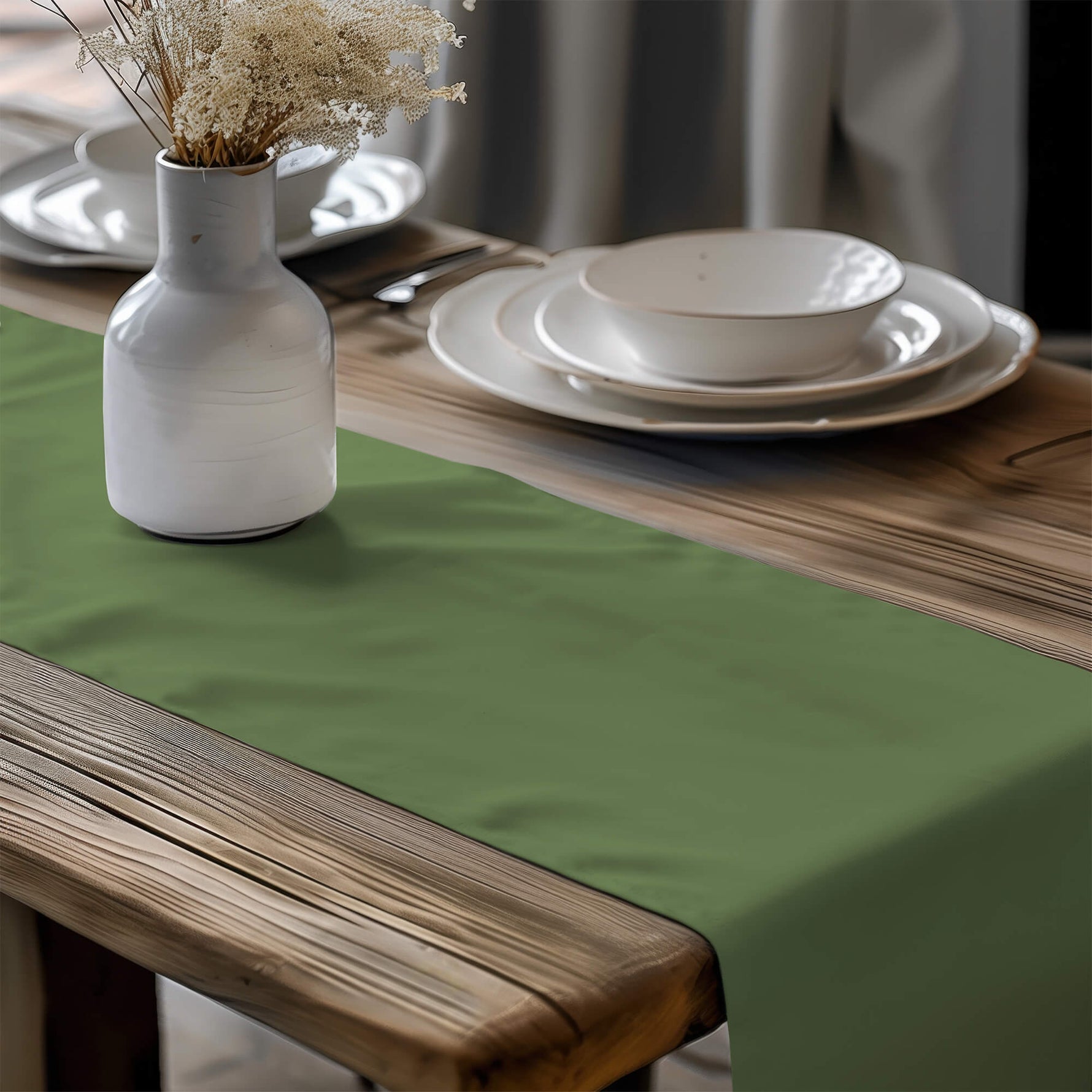 Green Table Runners and Placemats – Mint, Prairie, Topiary & Hunter