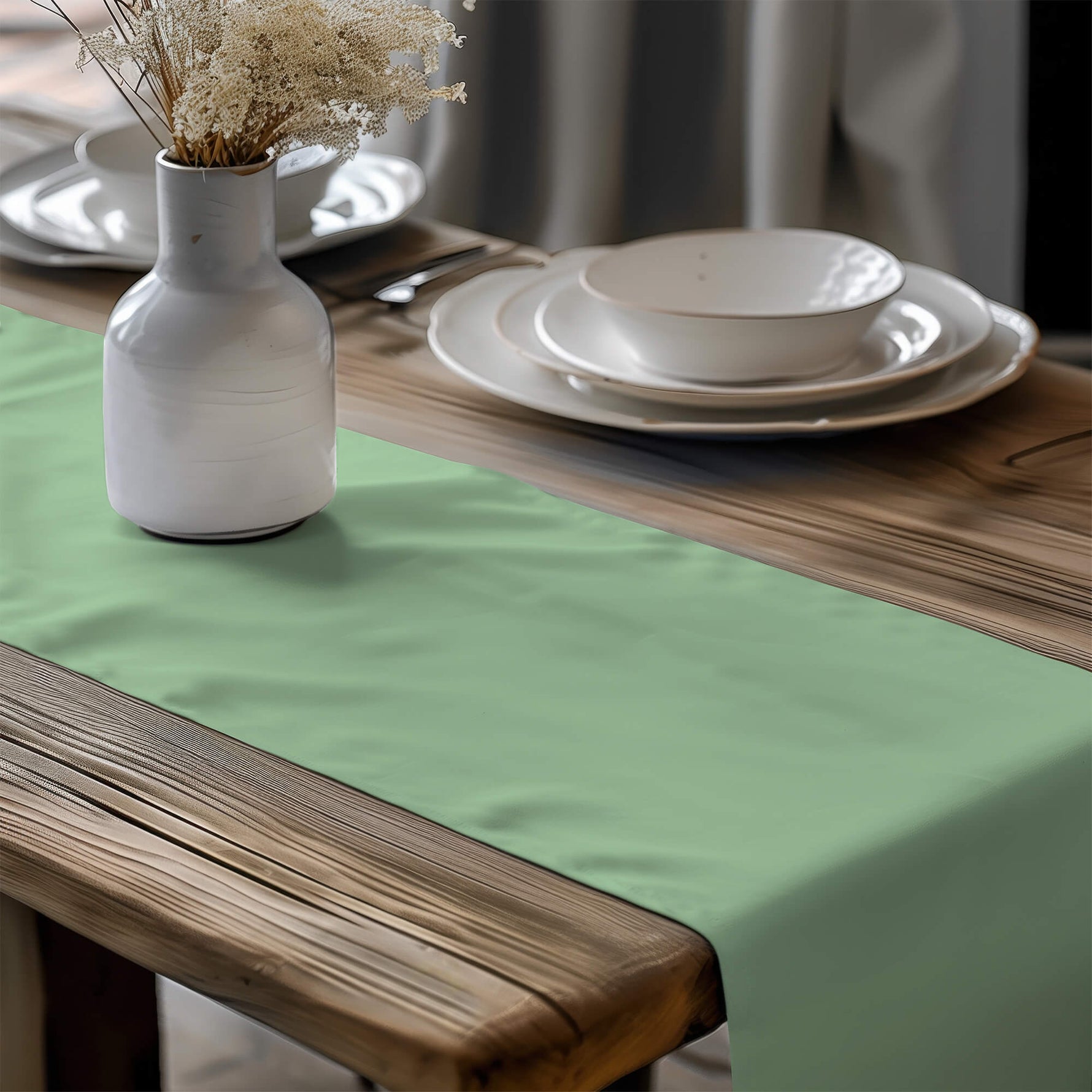 Green Table Runners and Placemats – Mint, Prairie, Topiary & Hunter