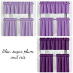Handmade Lavender Cotton Valance: Lilac Plum Cafe Curtains