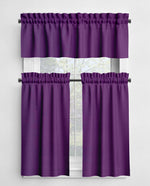Handmade Lavender Cotton Valance: Lilac Plum Cafe Curtains
