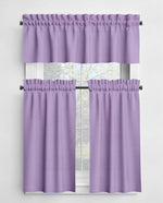 Handmade Lavender Cotton Valance: Lilac Plum Cafe Curtains
