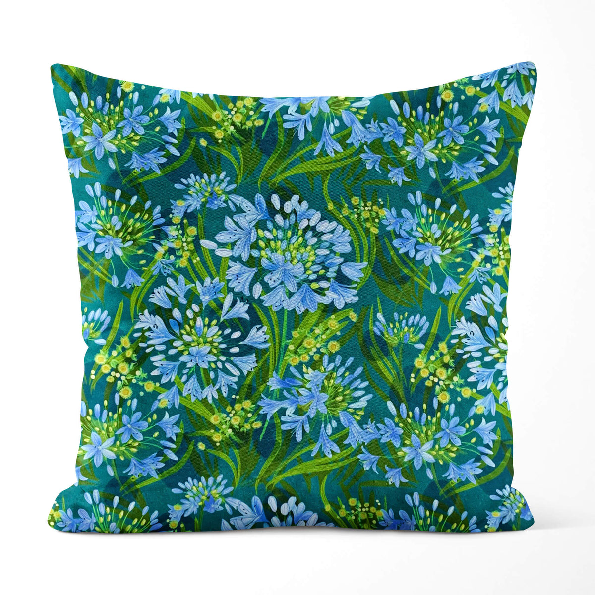 Lily of the Nile Floral Pillow Covers and Euro Shams - Cottage & Coastal Decor