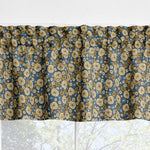 Last Bloom Floral Valances and Cafe Curtains - Cream or Blue