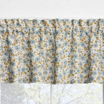 Last Bloom Floral Valances and Cafe Curtains - Cream or Blue