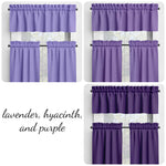 Lavender and Purple Valances and Cafe Curtains - Custom Sizes