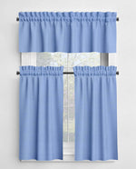 Lavender Blue Valances and Cafe Curtains - Periwinkle & Night Sky