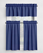 Lavender Blue Valances and Cafe Curtains - Periwinkle & Night Sky