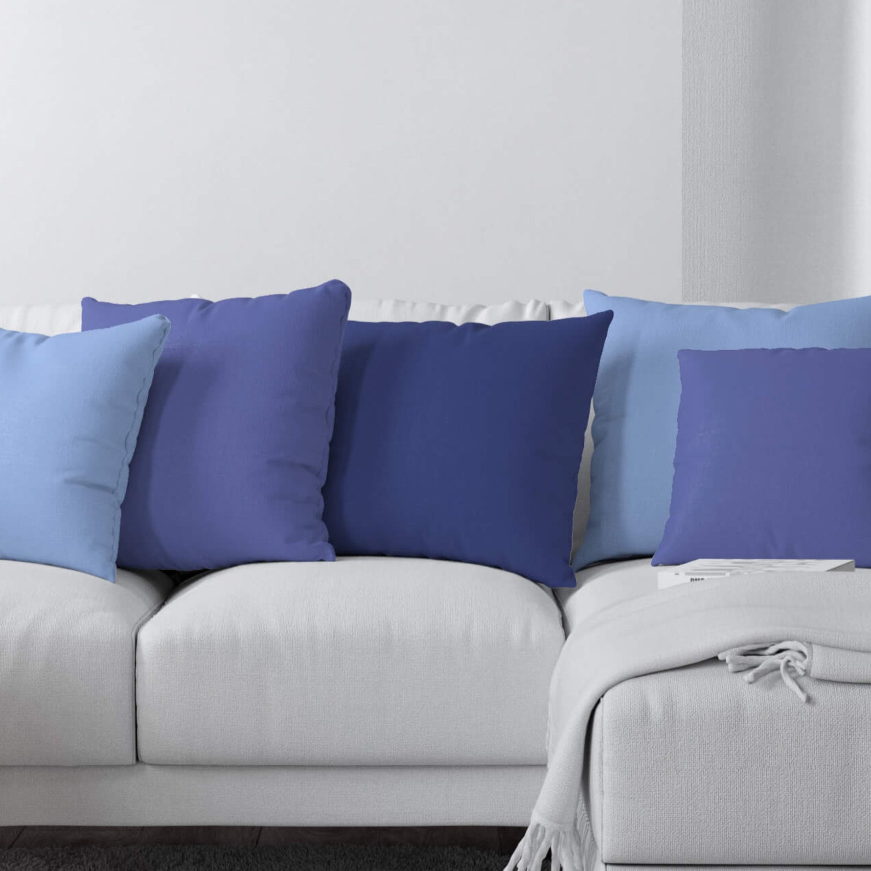 Lavender & Periwinkle Pillow Covers and Euro Shams – USA Cotton Fabric