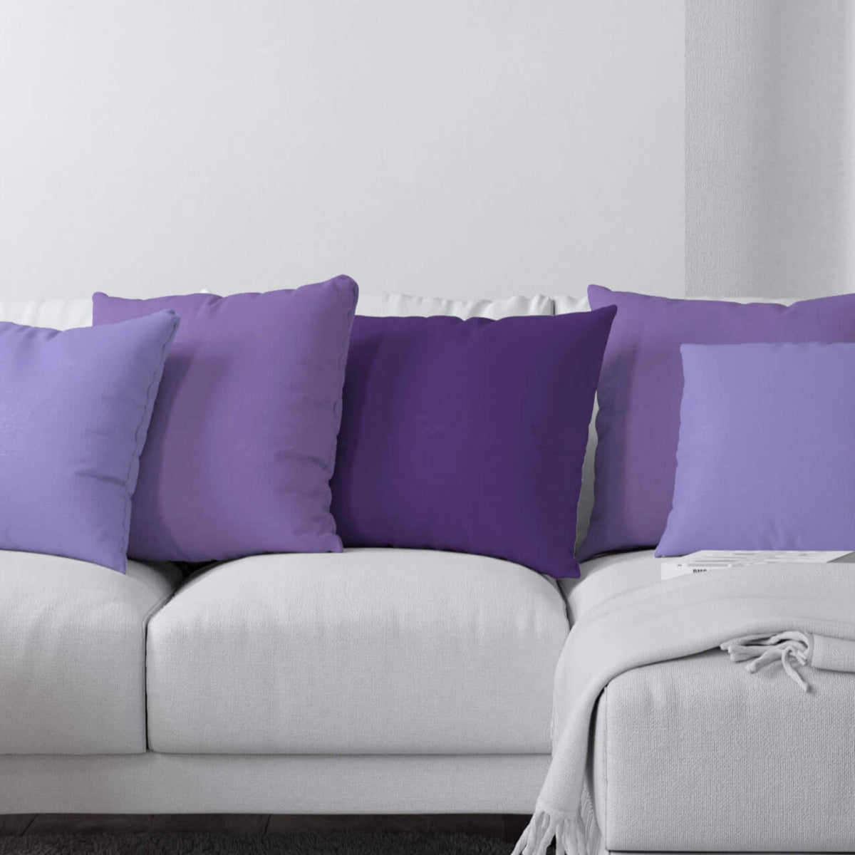Lavender & Purple Cotton Pillow Covers and Euros Shams – Custom Sizes
