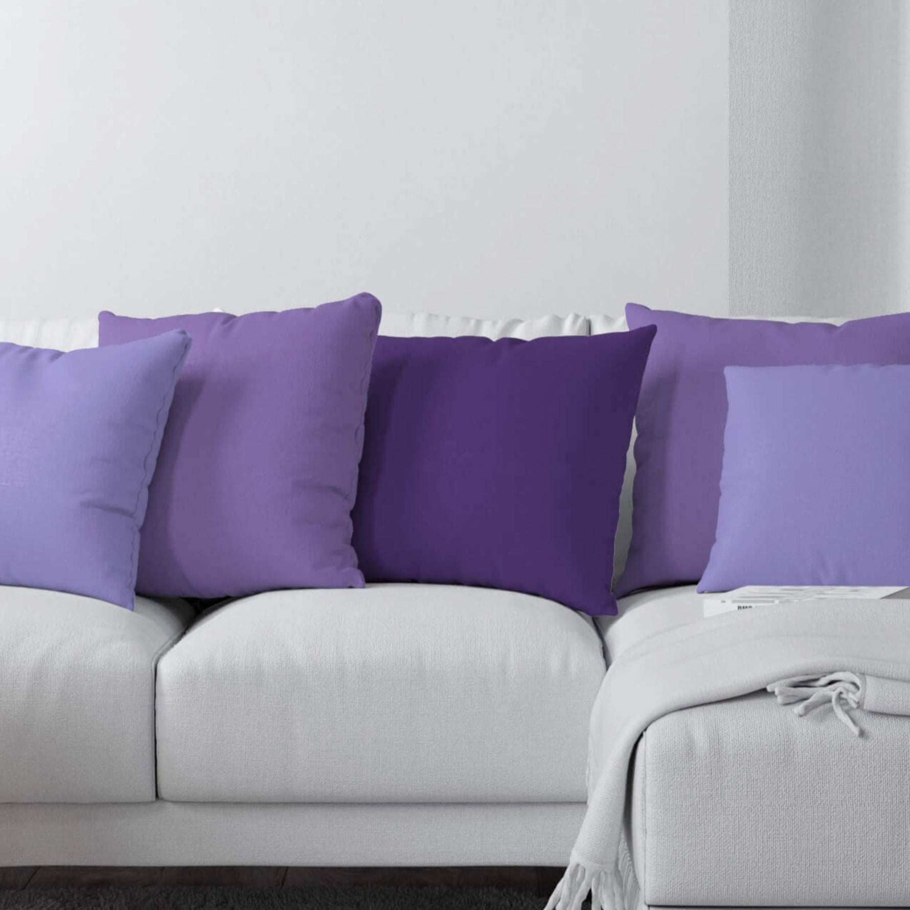 Lavender & Purple Cotton Pillow Covers and Euros Shams – Custom Sizes