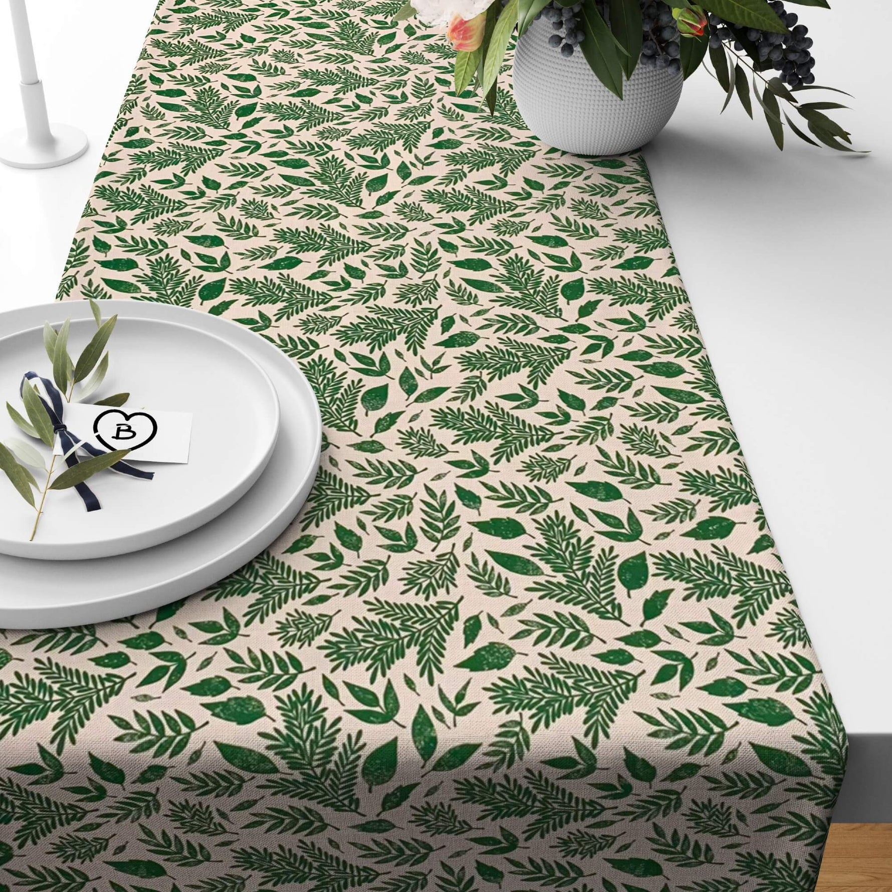 Leafy Fern Table Runners – Botanical Nature - Inspired