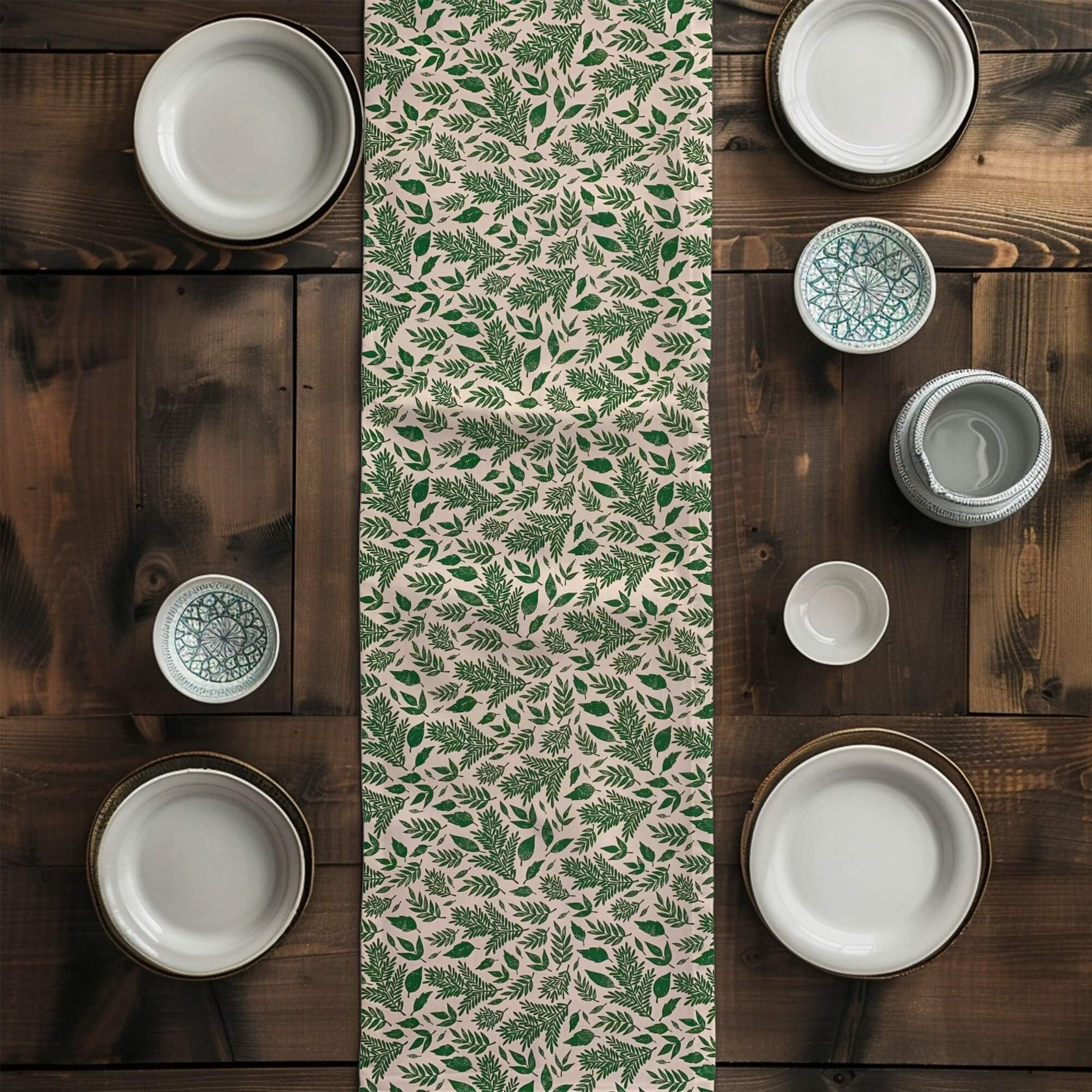 Leafy Fern Table Runners – Botanical Nature - Inspired