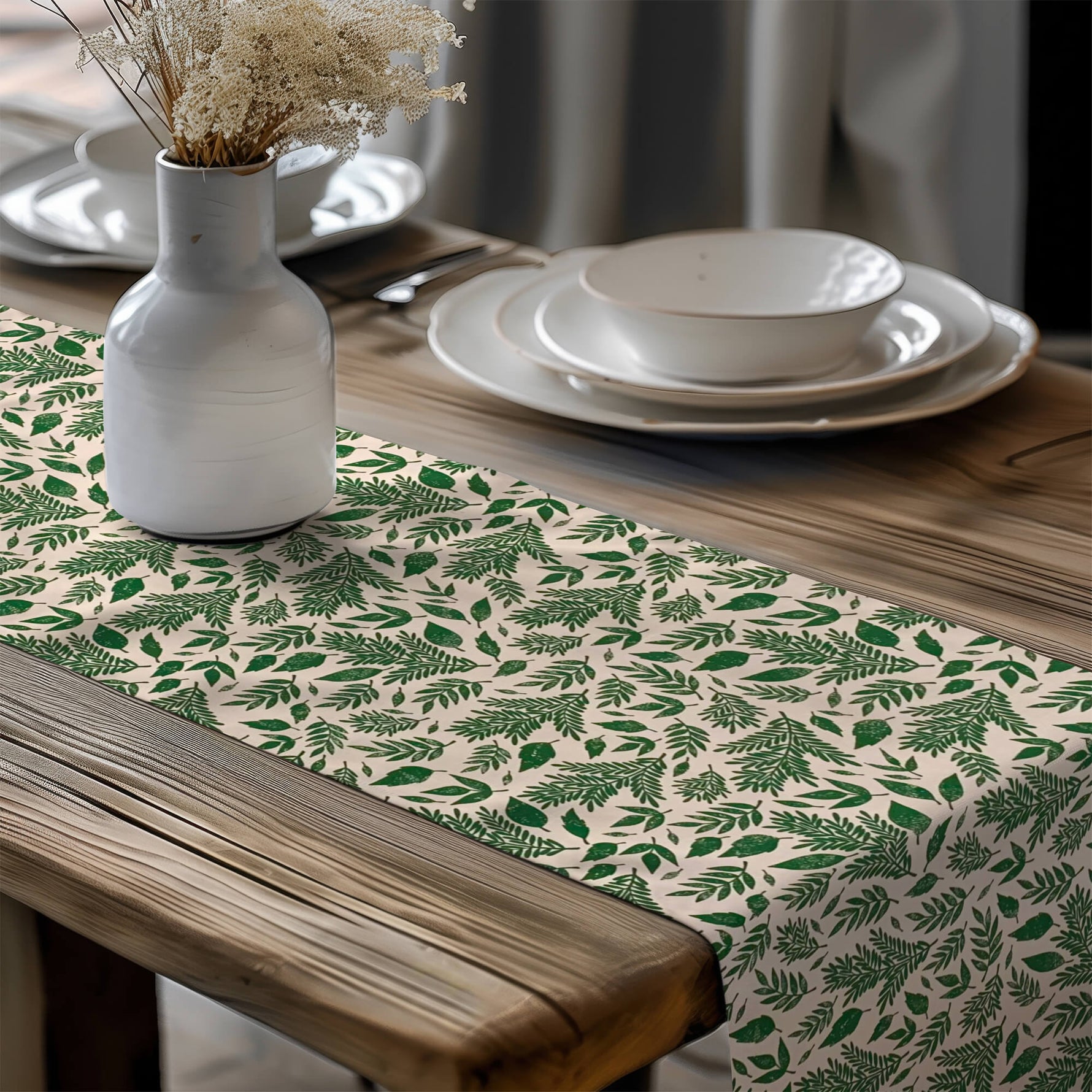 Leafy Fern Table Runners – Botanical Nature - Inspired