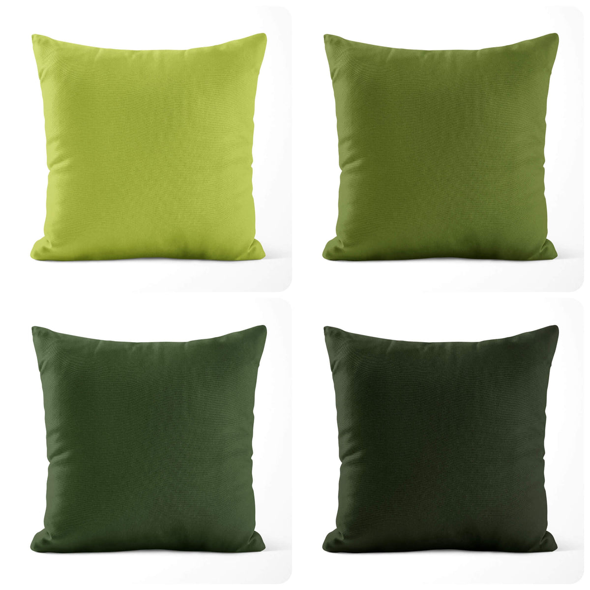 Light Pistachio, Terrain Cactus, Dark Pine Green Throw Pillow Covers and Euro Shams