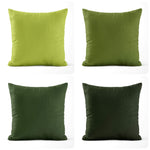 Light Pistachio, Terrain Cactus, Dark Pine Green Throw Pillow Covers and Euro Shams