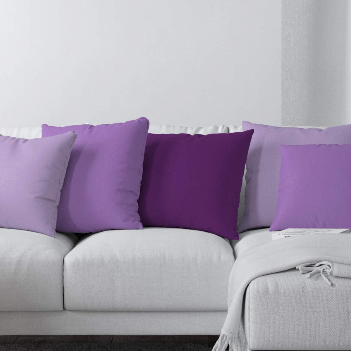 Lilac & Plum Cotton Pillow Covers and Euro Shams – Custom Size Options