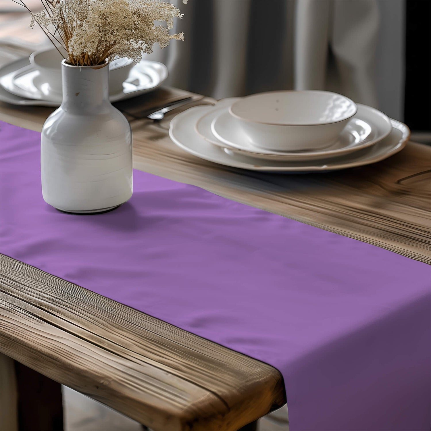 Lilac, Plum & Iris Table Linens – Solid Color Runners & Mats