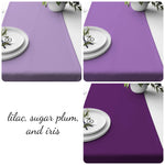 Lilac, Plum & Iris Table Linens – Solid Color Runners & Mats