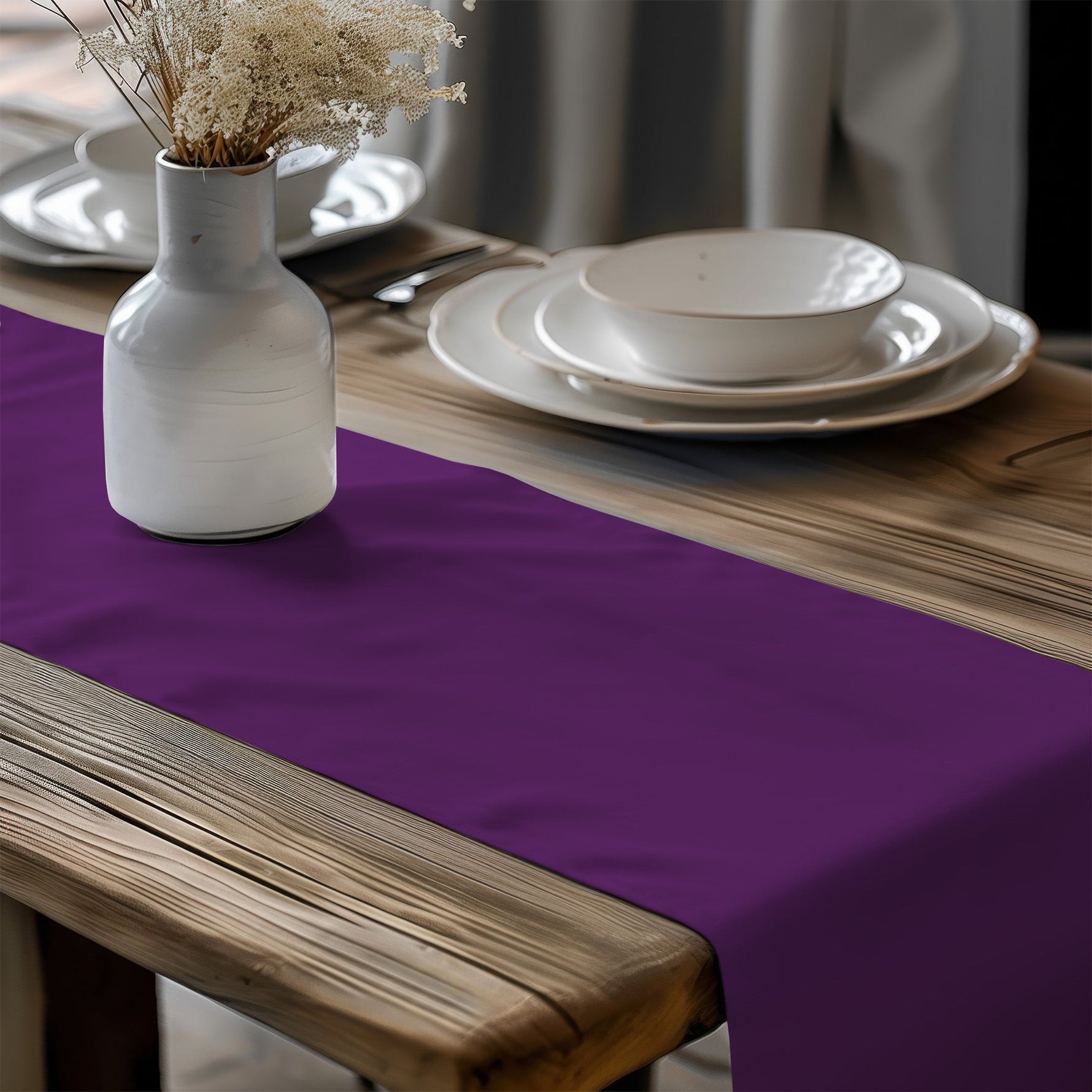 Lilac, Plum & Iris Table Linens – Solid Color Runners & Mats