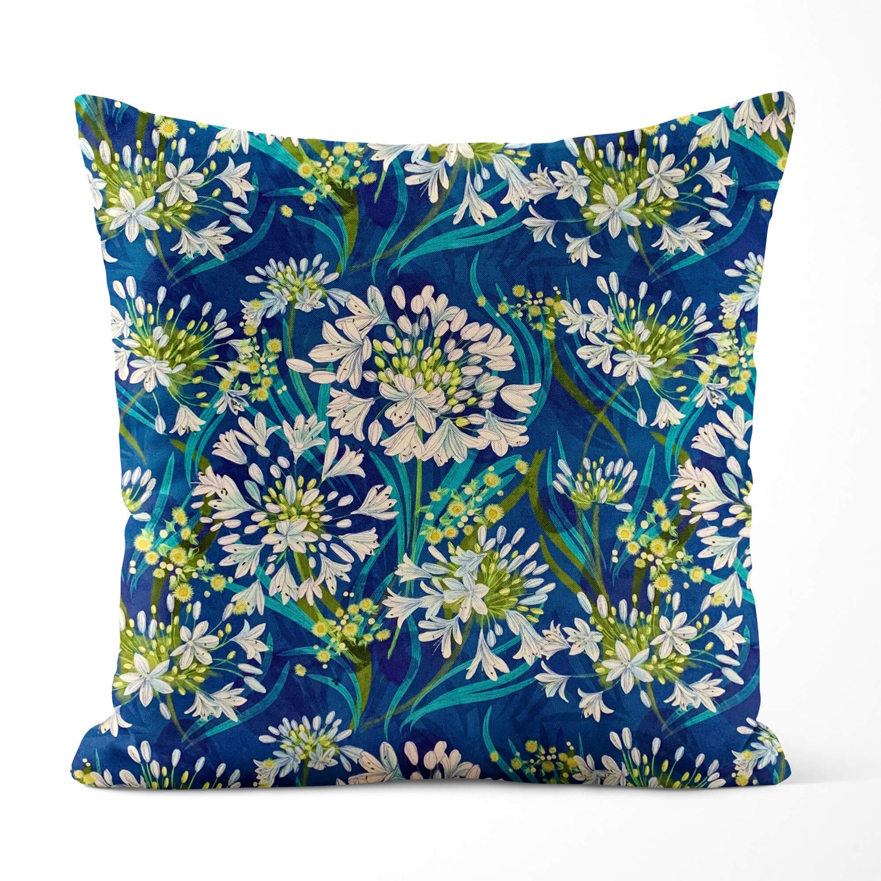 Lily of the Nile Floral Pillow Covers and Euro Shams - Cottage & Coastal Decor