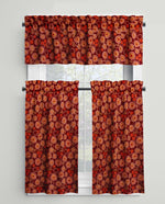 Modern Medallion Sunburst Rod Pocket Valances and Cafe Curtains