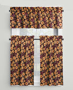 Modern Medallion Sunburst Rod Pocket Valances and Cafe Curtains