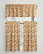 Modern Medallion Sunburst Rod Pocket Valances and Cafe Curtains