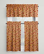 Modern Medallion Sunburst Rod Pocket Valances and Cafe Curtains